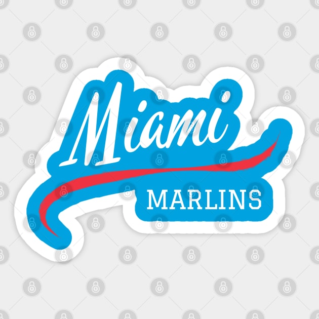 Marlins Retro Sticker by CityTeeDesigns